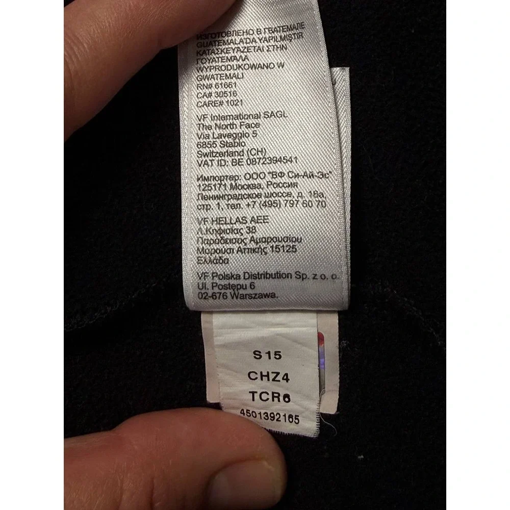 The North Face Mack Mays Full Zip Fleece Hoodie Black Blue Men's Size XL